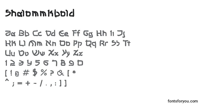 Czcionka Shalommkbold – alfabet, cyfry, specjalne znaki