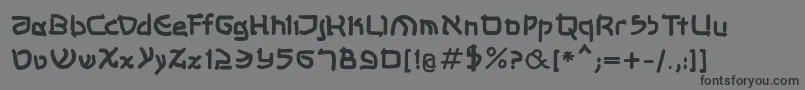 Шрифт Shalommkbold – чёрные шрифты на сером фоне