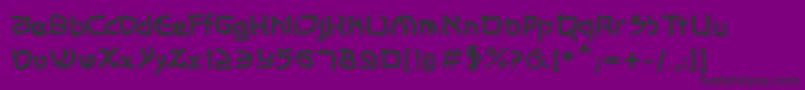 Шрифт Shalommkbold – чёрные шрифты на фиолетовом фоне