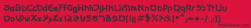 Шрифт Shalommkbold – чёрные шрифты на красном фоне