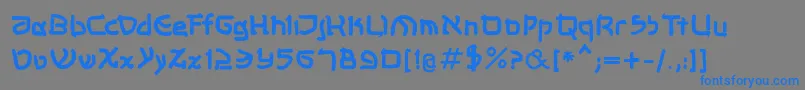 Shalommkbold-Schriftart – Blaue Schriften auf grauem Hintergrund
