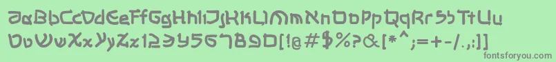 Shalommkbold-Schriftart – Graue Schriften auf grünem Hintergrund