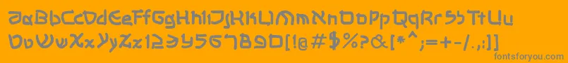 フォントShalommkbold – オレンジの背景に灰色の文字