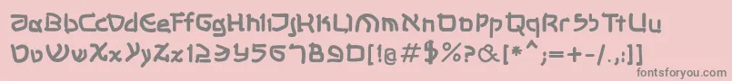 Shalommkbold-fontti – harmaat kirjasimet vaaleanpunaisella taustalla