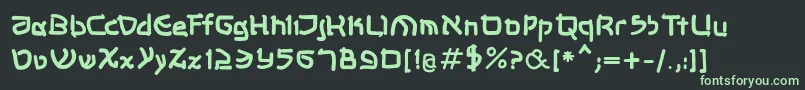 Шрифт Shalommkbold – зелёные шрифты на чёрном фоне