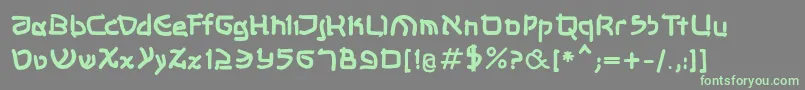 Шрифт Shalommkbold – зелёные шрифты на сером фоне