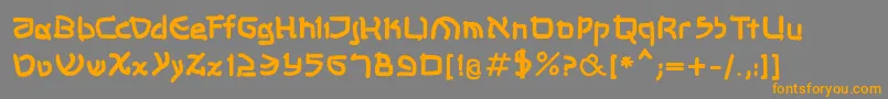 Shalommkbold-fontti – oranssit fontit harmaalla taustalla