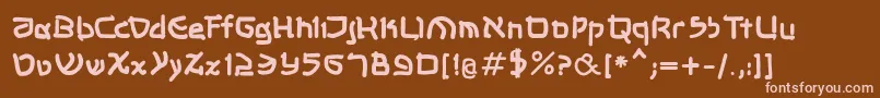Шрифт Shalommkbold – розовые шрифты на коричневом фоне