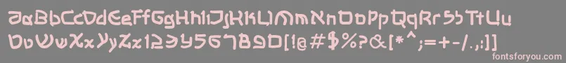 Shalommkbold-fontti – vaaleanpunaiset fontit harmaalla taustalla