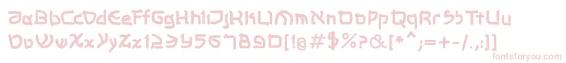 Shalommkbold-Schriftart – Rosa Schriften auf weißem Hintergrund