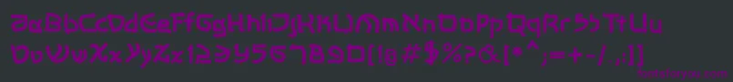 Shalommkbold-fontti – violetit fontit mustalla taustalla