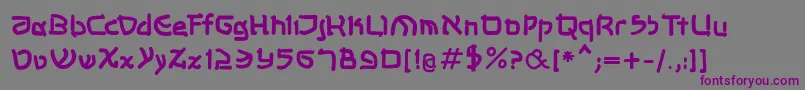 Шрифт Shalommkbold – фиолетовые шрифты на сером фоне