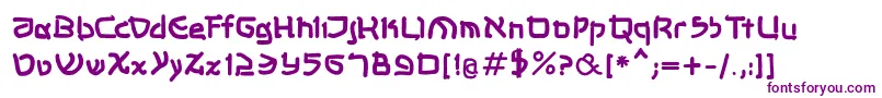 Shalommkbold Font – Purple Fonts on White Background