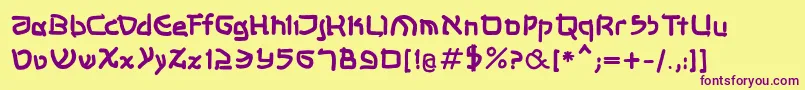Шрифт Shalommkbold – фиолетовые шрифты на жёлтом фоне