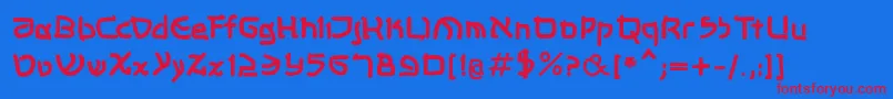 Shalommkbold-fontti – punaiset fontit sinisellä taustalla
