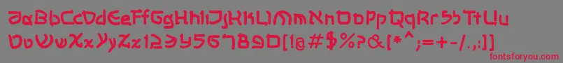 Шрифт Shalommkbold – красные шрифты на сером фоне