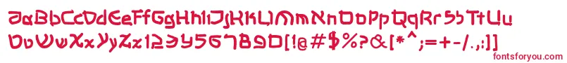 Shalommkbold-Schriftart – Rote Schriften auf weißem Hintergrund