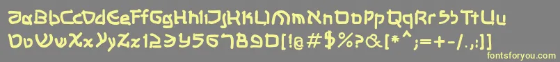Shalommkbold-Schriftart – Gelbe Schriften auf grauem Hintergrund