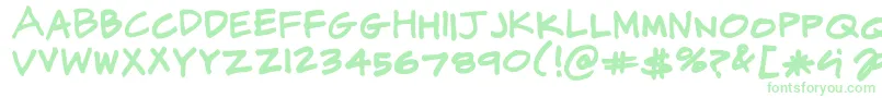 CjPotterHandwriting-Schriftart – Grüne Schriften auf weißem Hintergrund