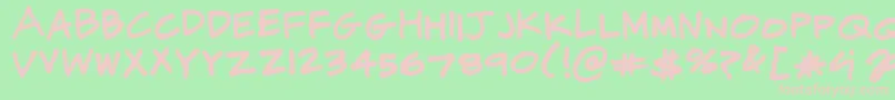 CjPotterHandwriting Font – Pink Fonts on Green Background
