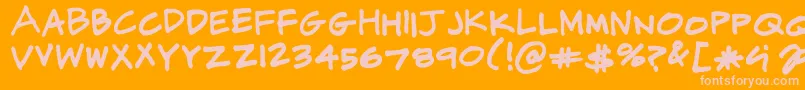 More about CjPotterHandwriting Font CjPotterHandwriting Font – Pink Fonts on Orange Background