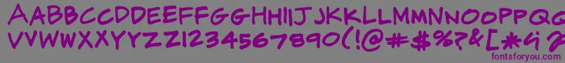 CjPotterHandwriting Font – Purple Fonts on Gray Background