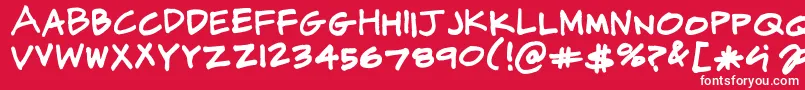 フォントCjPotterHandwriting – 赤い背景に白い文字