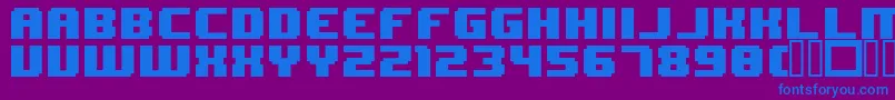 8BitWonder Font – Blue Fonts on Purple Background