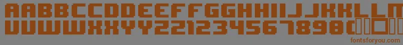 Fonte 8BitWonder – fontes marrons em um fundo cinza