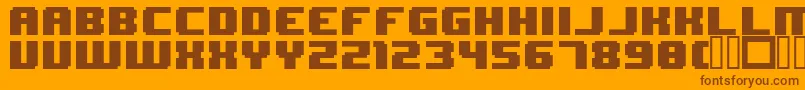 Fonte 8BitWonder – fontes marrons em um fundo laranja