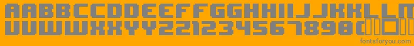 Fonte 8BitWonder – fontes cinzas em um fundo laranja