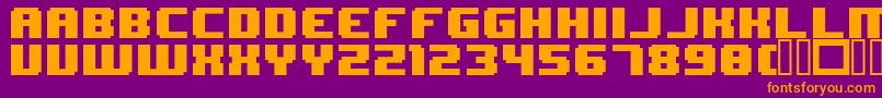 8BitWonder Font – Orange Fonts on Purple Background