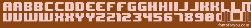 8BitWonder Font – Pink Fonts on Brown Background