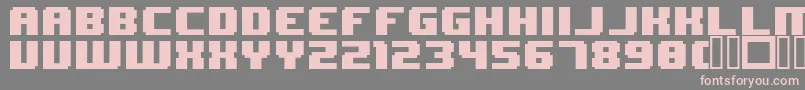 Fonte 8BitWonder – fontes rosa em um fundo cinza