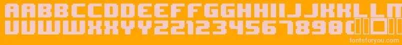 フォント8BitWonder – オレンジの背景にピンクのフォント