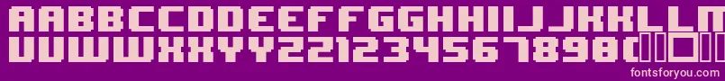 フォント8BitWonder – 紫の背景にピンクのフォント