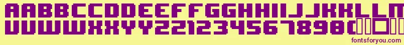 8BitWonder Font – Purple Fonts on Yellow Background