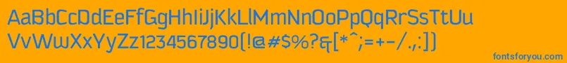 Kautivaproc Font – Blue Fonts on Orange Background
