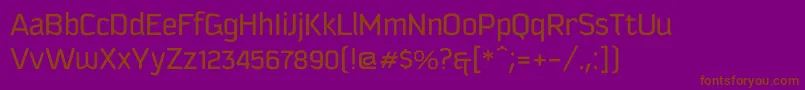 Kautivaproc Font – Brown Fonts on Purple Background