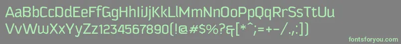 Kautivaproc-fontti – vihreät fontit harmaalla taustalla