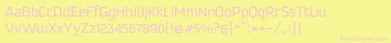 Kautivaproc Font – Pink Fonts on Yellow Background