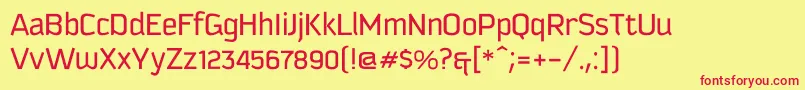 Kautivaproc Font – Red Fonts on Yellow Background