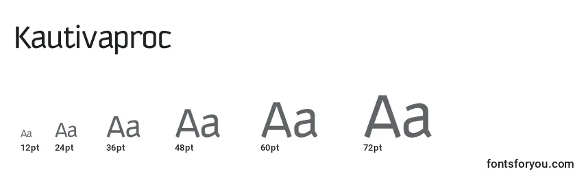 Размеры шрифта Kautivaproc