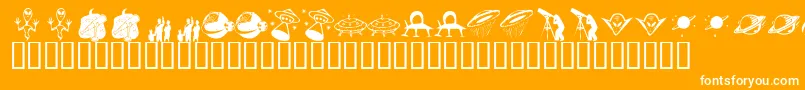 KrOutOfThisWorld Font – White Fonts on Orange Background