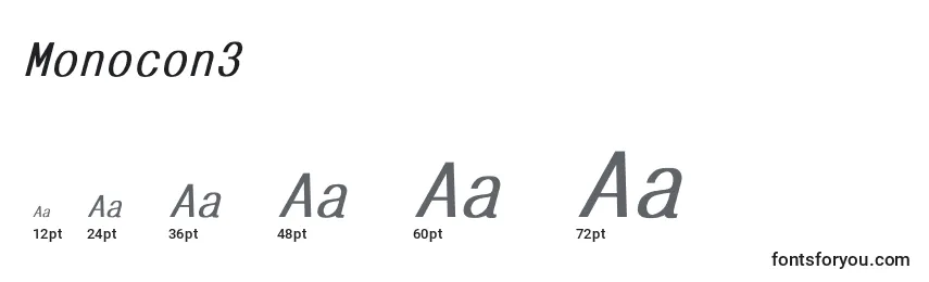 Monocon3 Font Sizes