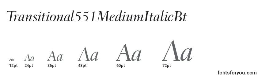 Transitional551MediumItalicBt Font Sizes