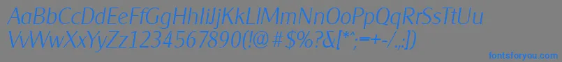 More about CleargothicserialXlightItalic Font CleargothicserialXlightItalic Font – Blue Fonts on Gray Background