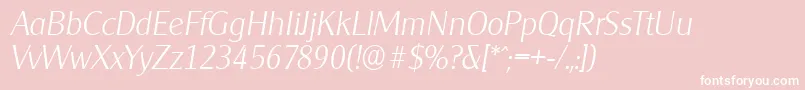 fuente CleargothicserialXlightItalic – Fuentes Blancas Sobre Fondo Rosa