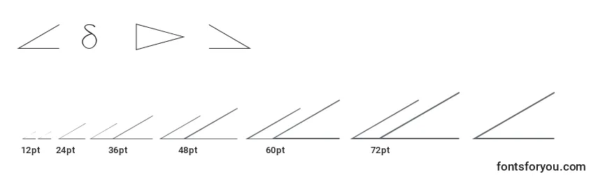 Размеры шрифта Amdtsymbols