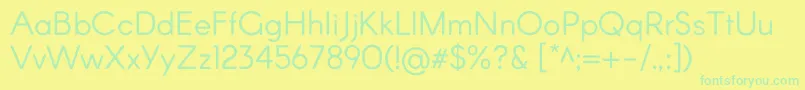 フォントArconRoundedRegular – 黄色い背景に緑の文字